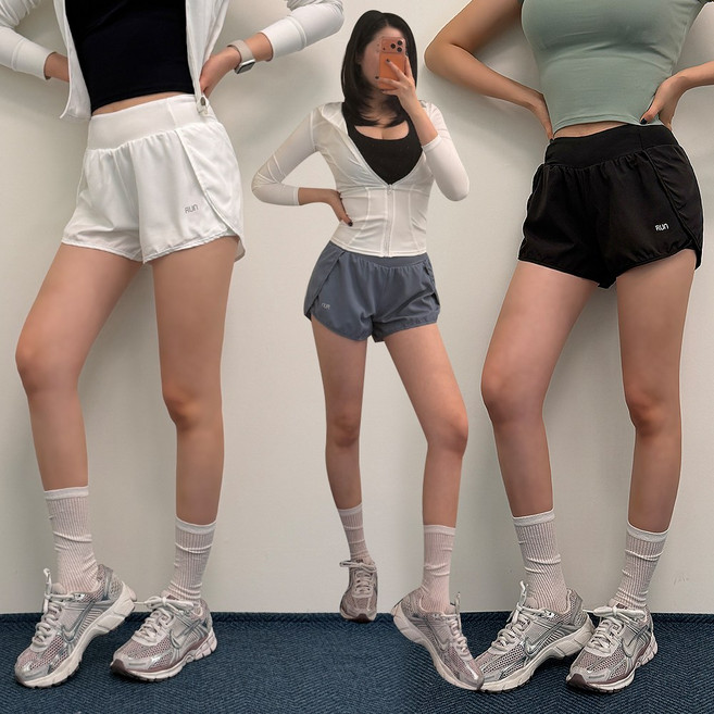[유유존] 슬릿포켓에어리팬츠 러닝반바지 숏 운동복 요가 헬스 마라톤