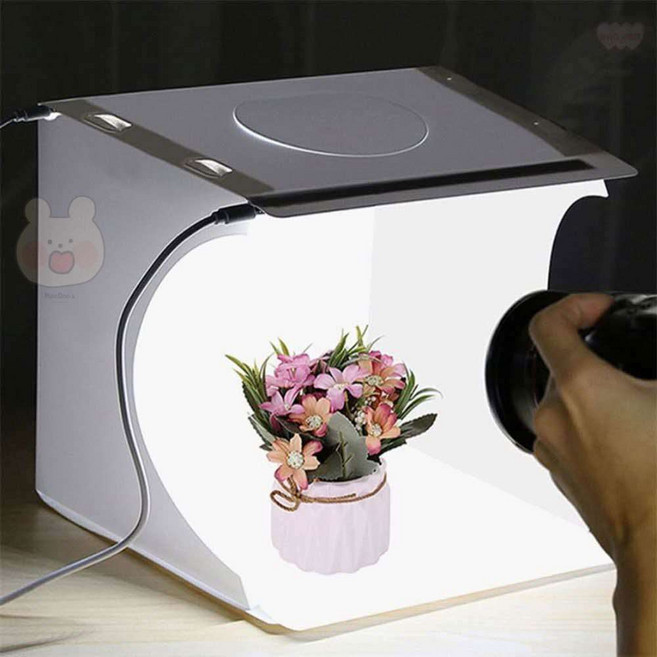 만두상점 미니 LED 포토박스 듀얼라이트 포터블led포토박스