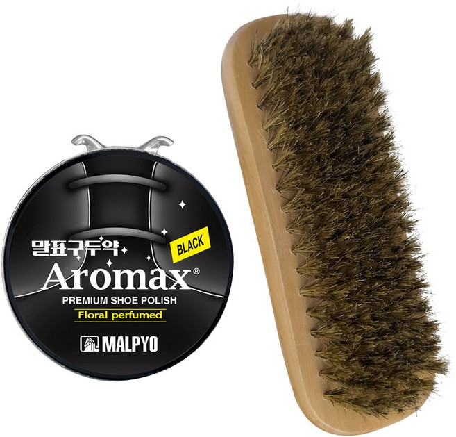구두솔 말표구두약+구둣솔 1세트 블랙 브라운 택1 mg151ea