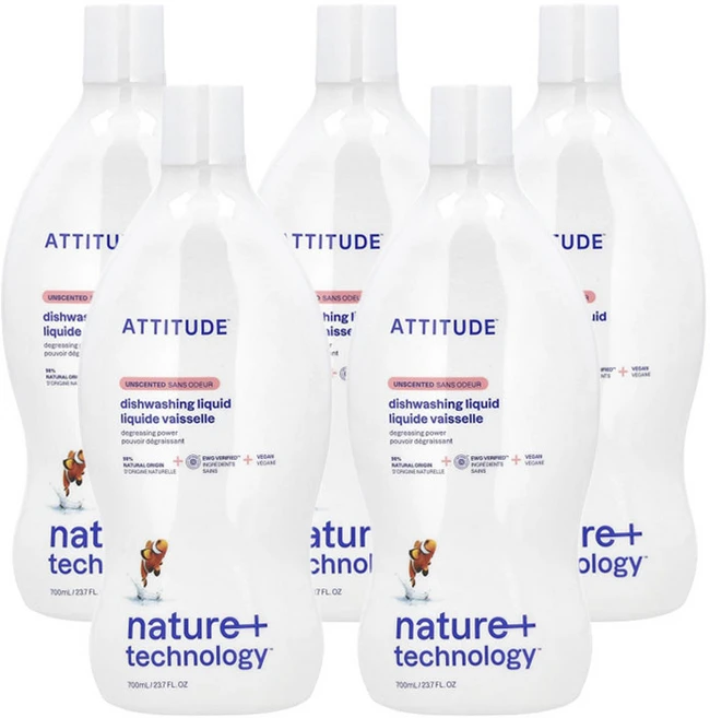 에티튜드 액상 주방세제 무향, 5개, 700ml - 쿠팡