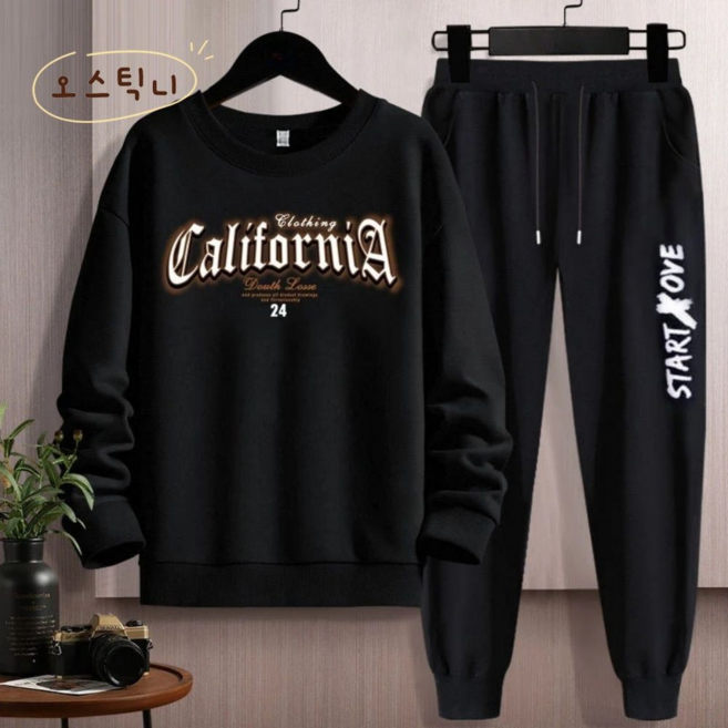 오스틱니 남성 초특가 봄가을 빅사이즈 간절기 운동 세트