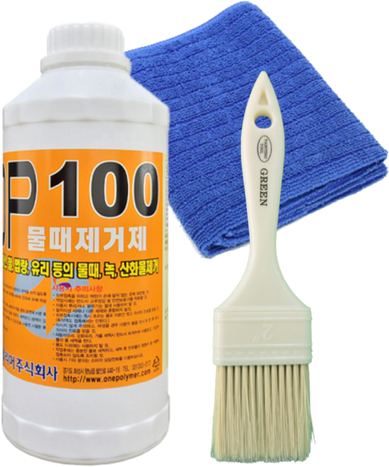원폴리머 OP100 1리터 유리 타일 창문 물때제거제 스테인레스 녹제거제 청소 세정제, 1개, 1L