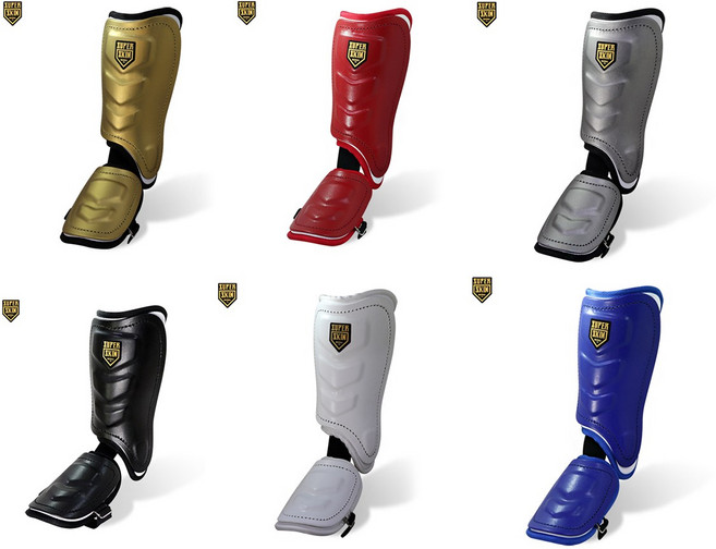 슈퍼스킨 풋가드 정강이보호대 야구보호대 (6칼라), 1개, 화이트