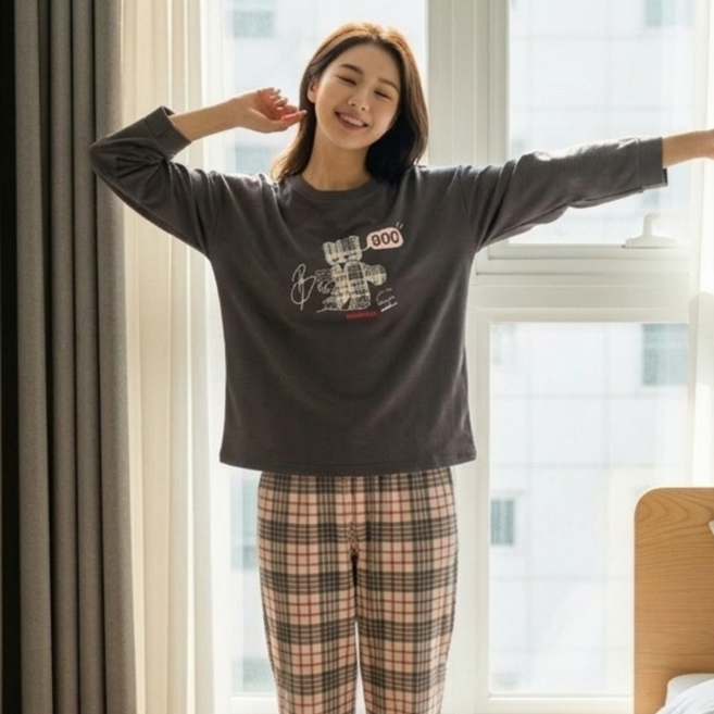 행쇼핑 여성 잠옷 세트 파자마 홈웨어