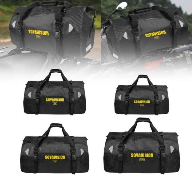 오토바이 바이크 킥보드 가방 방수 테일 백 야외 여행 드라이 수하물 롤 팩 배낭 시트 66L 40L, 40L-Black, 40L-Black
