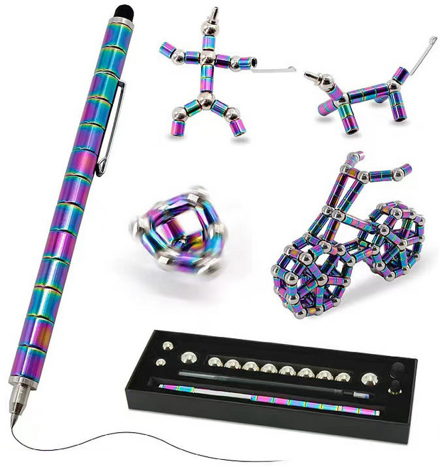 Onsuft 28PCS 다기능 금속펜 터치 펜 자력펜 마그네틱, 다색 28, 1개