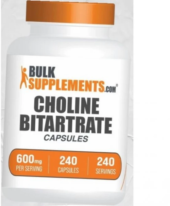 벌크서플리먼트.com 콜린 비타르트레이트 캡슐 L콜린 600mg 2캡슐 240캡슐 미국내수용, 1개, 240정 - 쿠팡