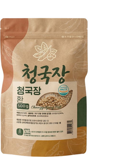 청국장환 국산콩 청국장환 100% 식약처인증, 1개, 500g