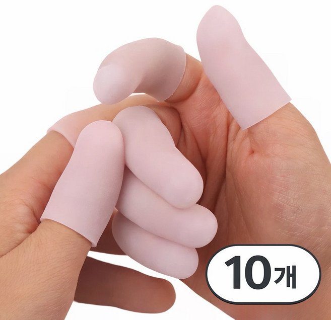 카로히포 손가락 손톱 보호 방수 골무, 화이트, 10개