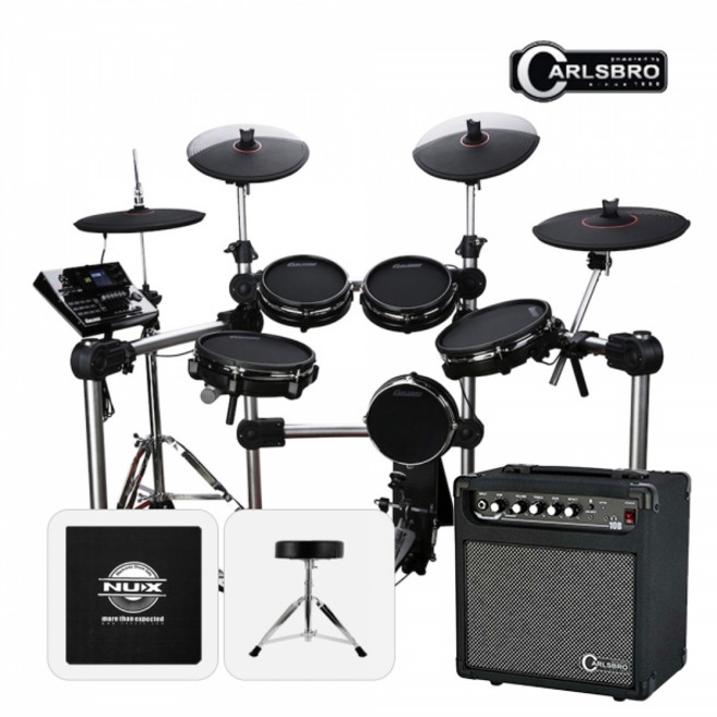 칼스브로 전자드럼세트 올메쉬 CSD600 의자 매트 킥스타트10B앰프포함, 단품, 1개