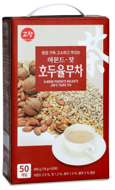 고향 아몬드잣호두율무차 50스틱, 18g