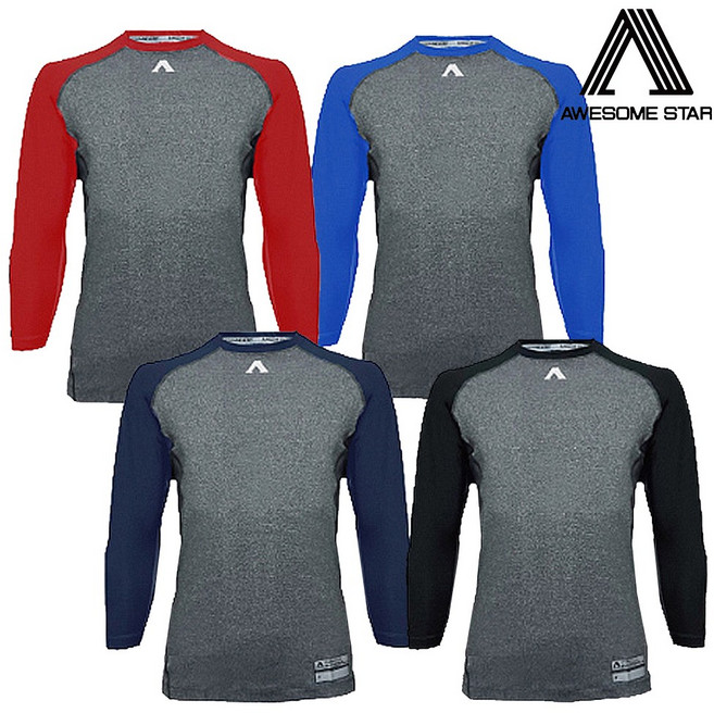 어썸스타 언더티 AP 라운드 7부 루즈 하계티 여름 야구의류 4종