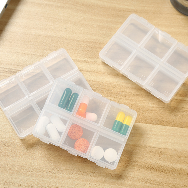 리텔로 국산 휴대용 약통 케이스 투명 3개