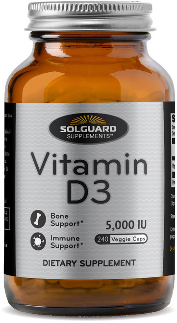 Solguard 비타민 D3 5000 lU 베지캡, 1개, 240정