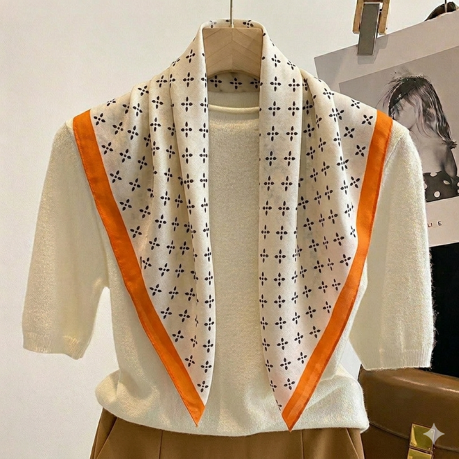 로지제이 부드러운 데일리 패션 고급 여성 봄 여름 사각 스카프