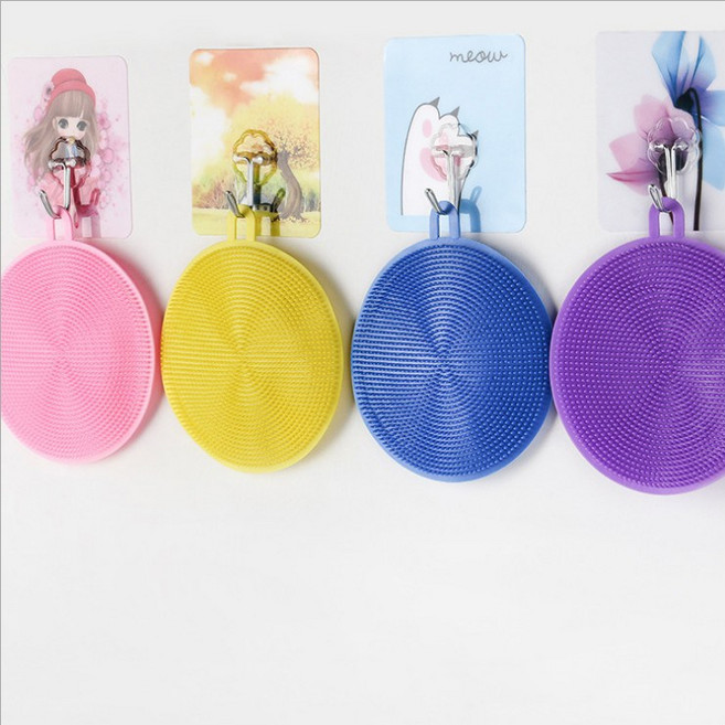 다용도 실리콘수세미 주장 냄비손잡이 컵받침, 옐로우, 1개, 1개