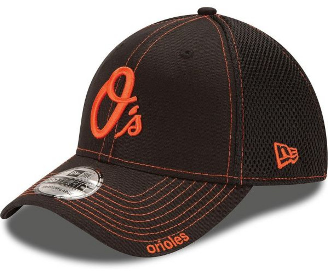 뉴에라 New Era 유니섹스-어덜트 MLB Neo 2 39thirty 스트레치 핏 캡, Baltimore Orioles, Medium-Large