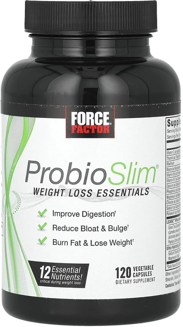 Force Factor ProbioSlim 체중 감량 에센셜스 베지 캡슐 120정, ForceFactorProbioSlim체중감량에센셜스베, 1개 - 쿠팡