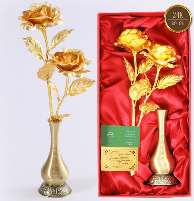 퀸금장미 퀸금카네이션 엄마생신 어버이날선물 부모님선물 인테리어 집들이 여친선물 장모님선물 결혼기념일 생일선물 스승의날선물 이밴트, 사랑합니다LOVE, 장미2송이, 1개