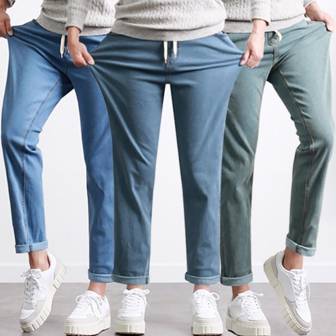 투뎃 남성용 울트라 슈퍼 스판 7컬러 밴드 데님 팬츠