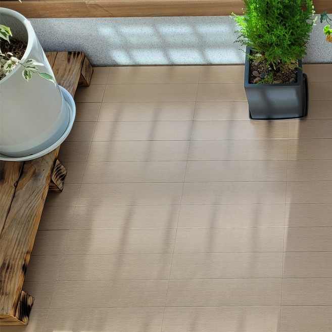 조아마루 조립식마루발판 조립식데크타일 베란다 건식화장실 옥상 바닥재 욕실타일 현관 조립마루 바닥타일 베란다타일, 06)(틈없는)네추럴오크 24P(본판16장 마감재8장), 1개