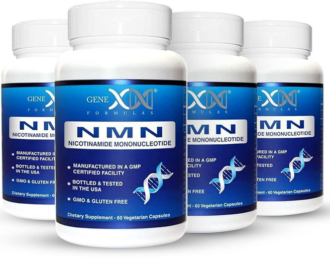 제넥스 포뮬러 NMN 250mg - 안정화된 형태(60캡슐) NAD 수치 증가 DNA 복구 및 한 노화를 위한 99% 순수 보충제 캡슐 GMP 인증 획득, 60