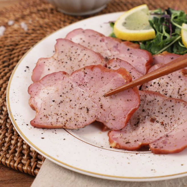 [토랑토랑] 훈제돈목살슬라이스 200g x 2팩 / 참나무 훈연소스포함, 없음, 2개