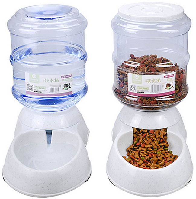 11리터 대형견 대용량 11L 강아지 고양이 애견 물통 사료통 급수기 급식기 밥 물 그릇 식기 자율 자유 급식, 11리터-물통, 1개 + 11리터-사료통, 1개, 1개