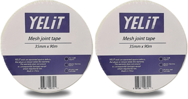 옐릿 망사 메쉬 조인트 석고보드 테이프, 망사테이프 35mm x 2개, 1세트