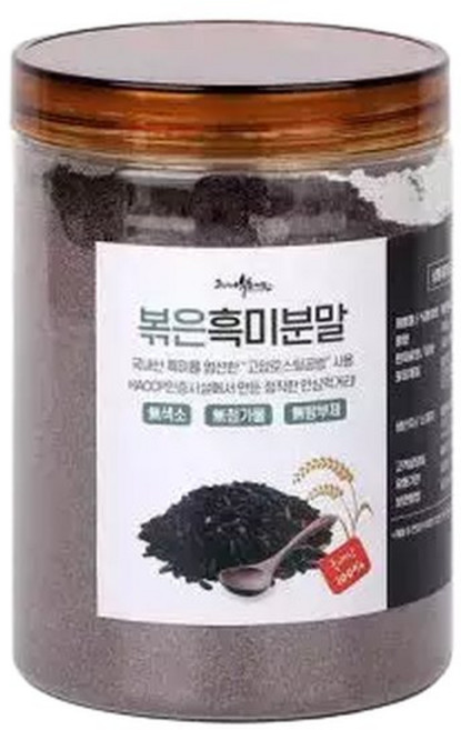 볶은찰흑미분말 300g 국산 블랙곡물가루 선식 미숫가루, 1개