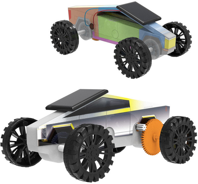 [과학키트전문 자람사이언스] 태양광 창작용 사이버퓨처카_jr, 1개