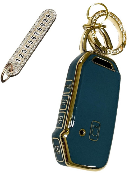 AB 기아 자동차 프리미엄 TPU 키 케이스 + 번호키링, 스카이그레이, AK-05