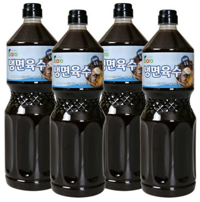 바로 10배희석 냉면육수 육수 소스 농축액, 4개, 2.3kg
