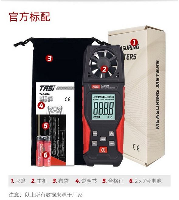 TASI 特安斯 TA640A 風速計, 1個