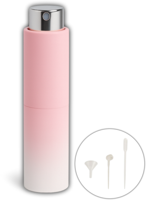 프라임그래피 스핀형 그라데이션 향수 공병, 1개, 솜사탕핑크