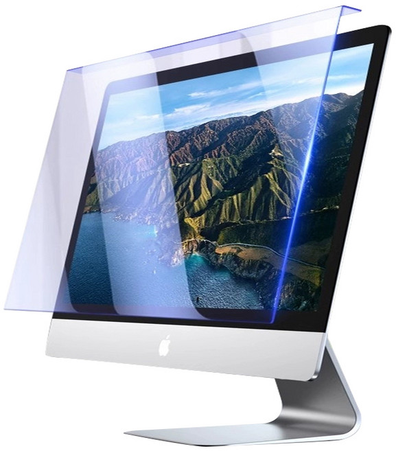 혜신 모니터용 거치식 블루라이트 필터 UV차단 눈시림방지 간편설치, 1개, 24인치(547X320mm)