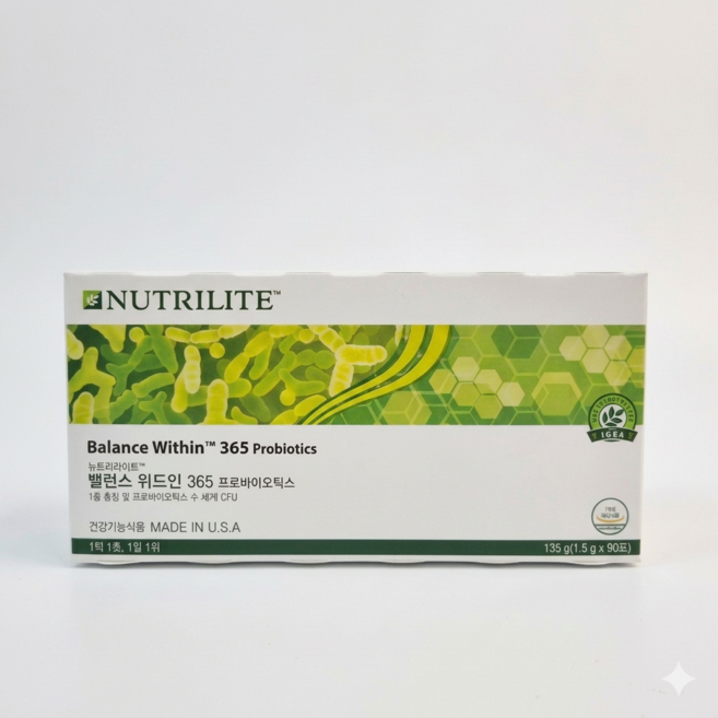 뉴트리라이트 밸런스 위드인 365 프로바이오틱스 유산균, 1.5g, 90개