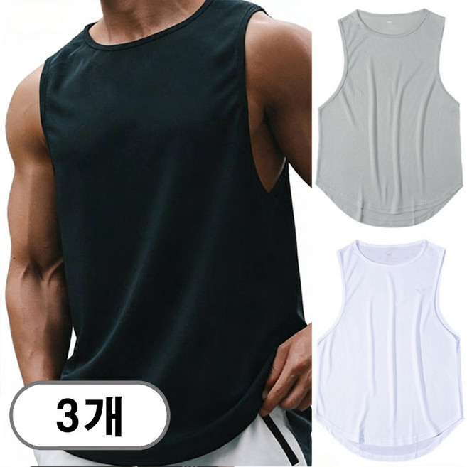 차쿠 남성 여름 헬스 나시 민소매 (총3개)