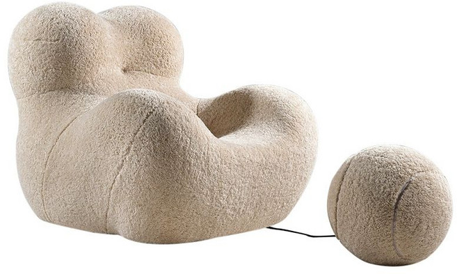 복자마 압축소파 1인용 맘스쇼파 볼세트, 1개, 대형 베이지 양모 소재