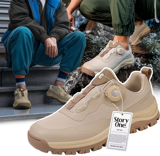 스토리원 남성 다이얼 방수 트레킹화 운동화 ST-S25-004