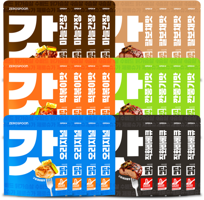갓닭 무설탕 수비드 그릴드 닭가슴살 혼합, 24개, 100g