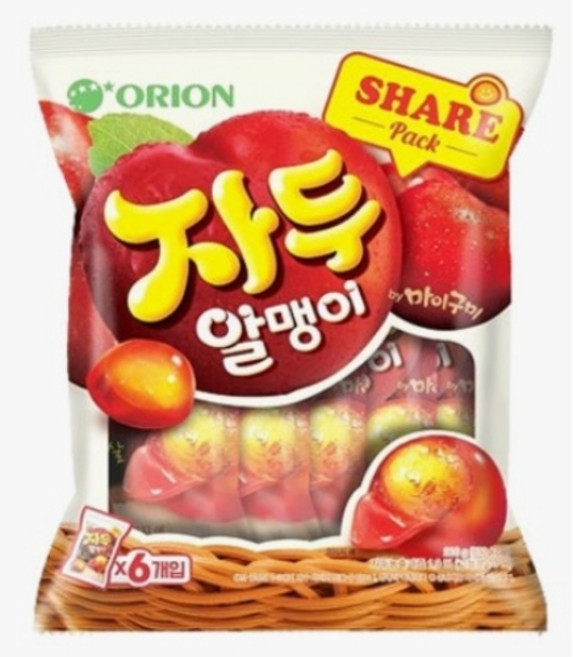 오리온 자두알맹이 216g(6p)x12개/한박스, 216g, 12개