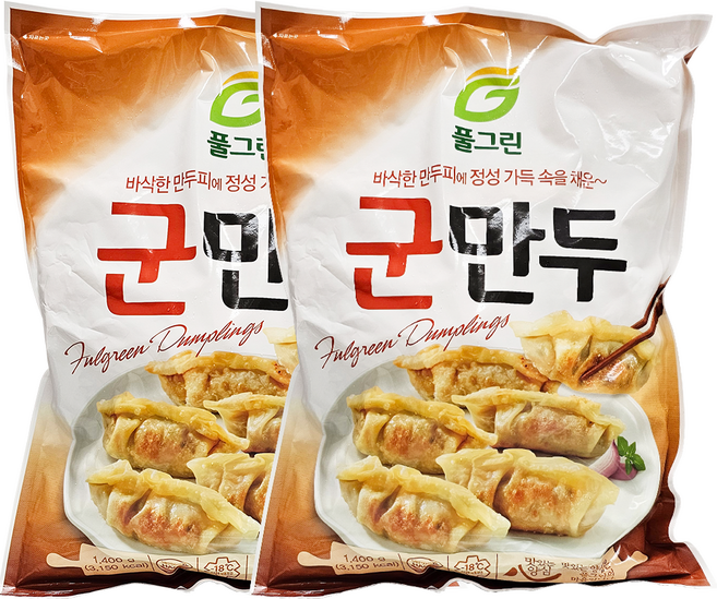 스마일유통 맛있는 풀그린 자만두 업소용 군만두, 2개, 1.4kg