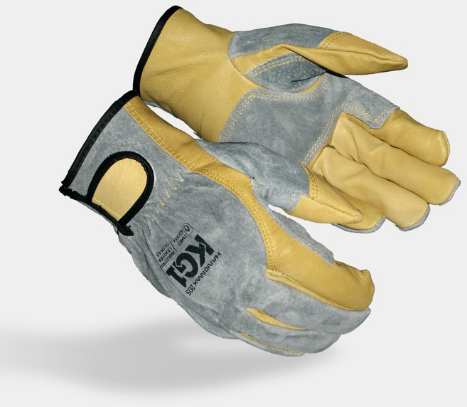 핸드맥스 KG1 알곤 가죽 장갑, 노랑, 1개