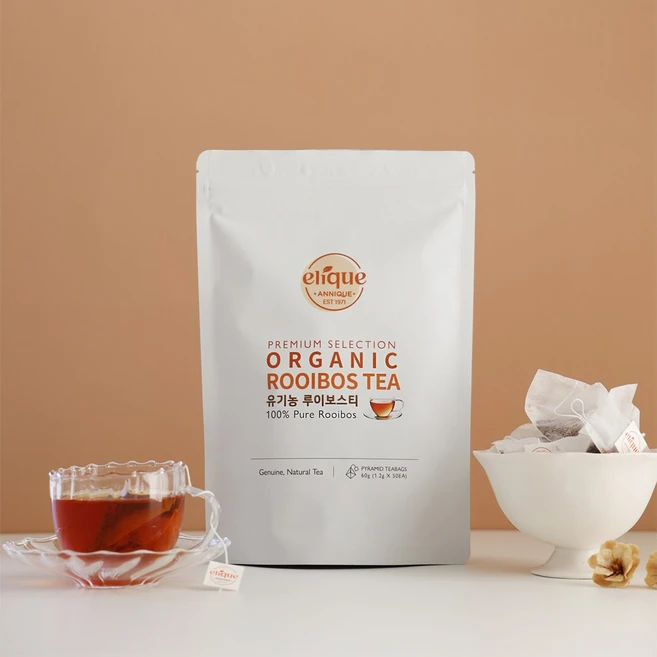 엘리크 유기농 루이보스티 50티백 60g / 무카페인 허브티 / 임산부차 / 무농약, 1개, 50개입 - 쿠팡