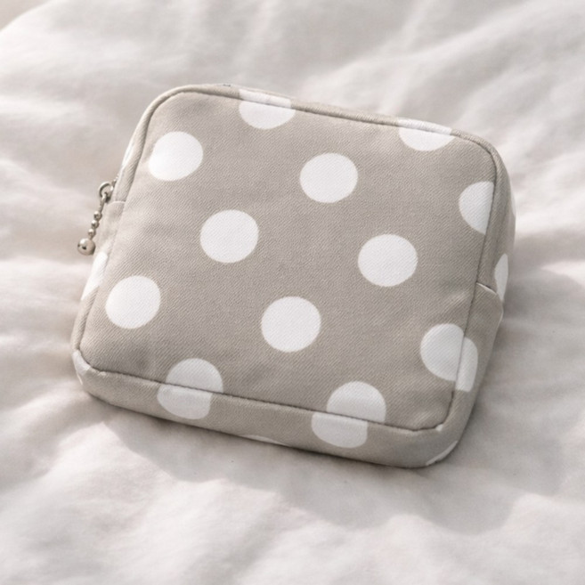 보네아 컴팩트 사각 시크릿 파우치 미니 수납백 생리대 립스틱 화장품 정리용