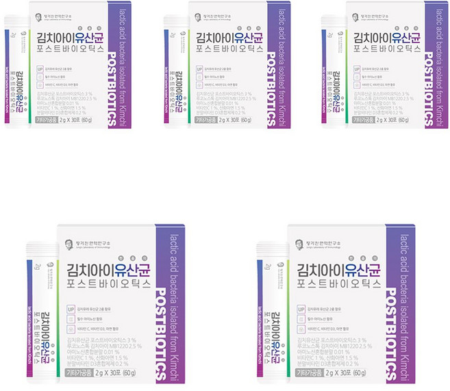 정가진 김치아이유산균 포스트 바이오틱스 30포 4박스, 60g, 4세트