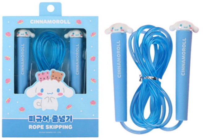 산리오 캐릭터즈 시나모롤 피규어 줄넘기, 스카이블루(시나모롤), 1개