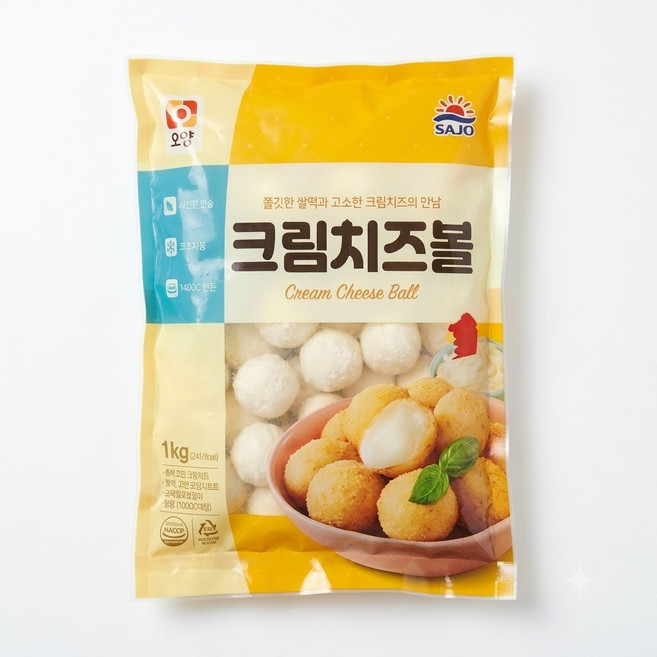 사조 크림 치즈볼 25g x40개입 1kg 식자재 대용량 치즈볼 냉동식품, 1개