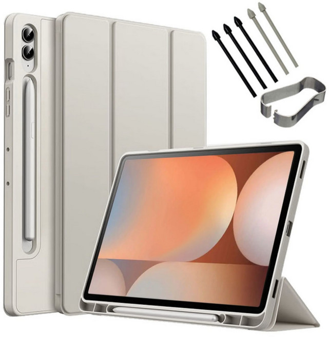 갤럭시탭S10 플러스 울트라 호환 북커버 케이스 S펜슬 수납 S10+ Ultra 삼성 케이스나라, 실버, 1개